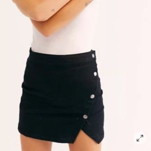 Free People Dresses & Skirts - Free People Black Denim Mini Skirt